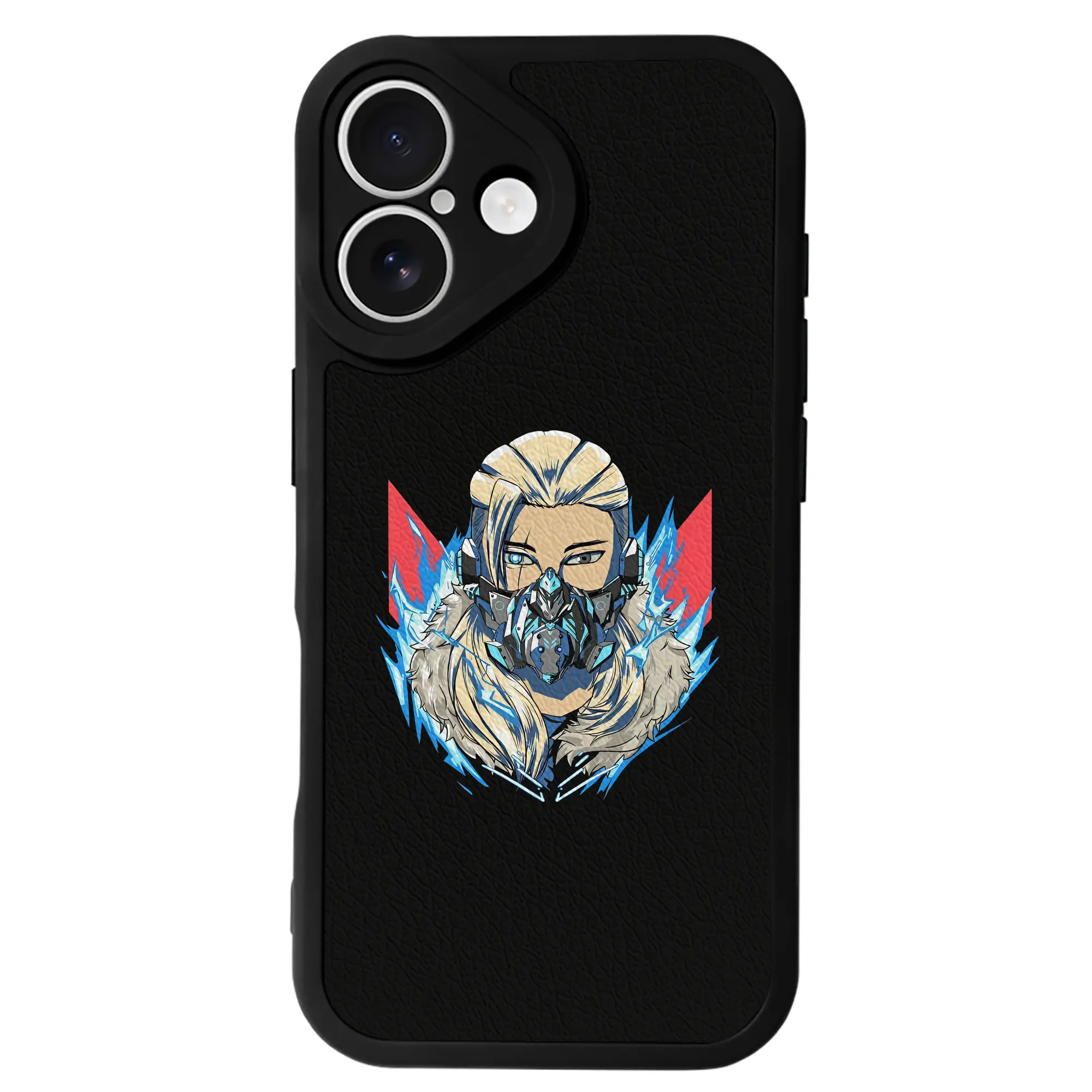 VALORANT グッズ,ソーヴァ - IPhone 16シリーズ対応 ・ シリコンスマホケース ・ レザー調 ・ 高精度フィット ・ 耐衝撃 ・ ワイヤレス充電対応 ・ 精密カット